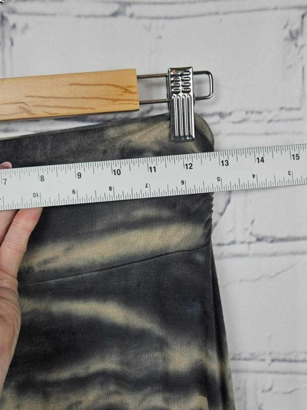 Boho Tie-Dye Maxi Skirt Womens M Stretch Rayon Spandex Beachy Comfort Festival - Picture 8 of 9